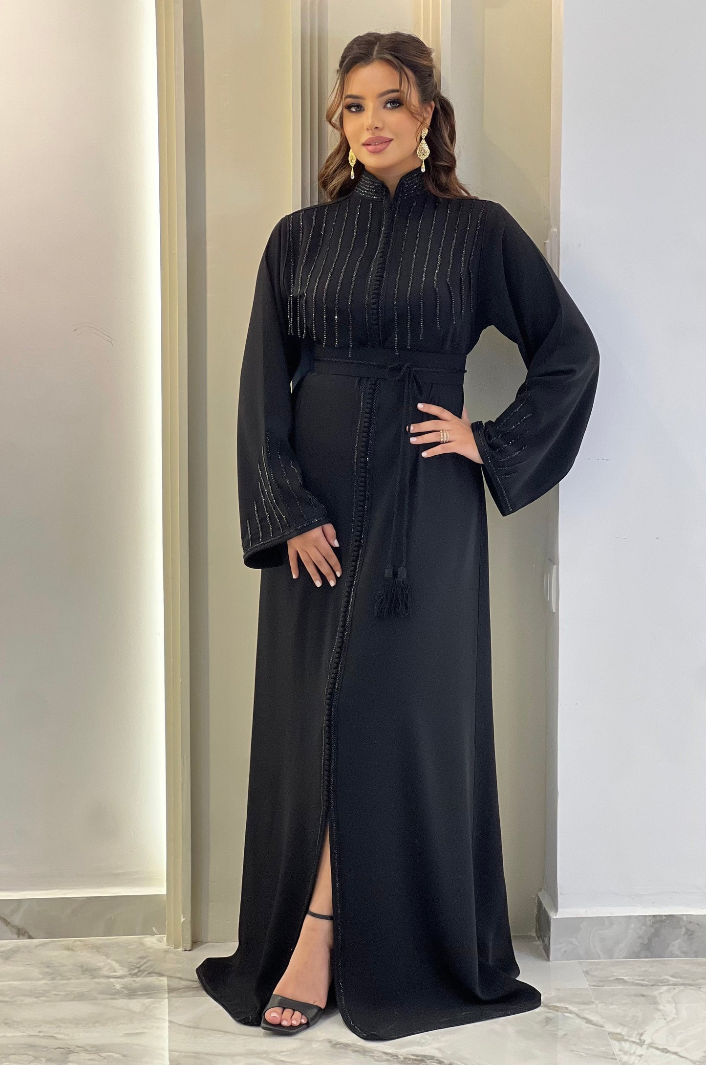 Elegant Liam Black Kaftan for Stylish Comfort